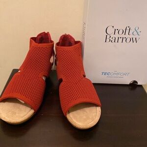 Croft & Barrow Red Rosiee Woman Sandals